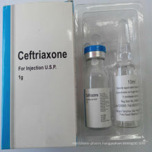 GMP Certified Ceftriaxone Sodium 1.0g for I. M. /I. V.